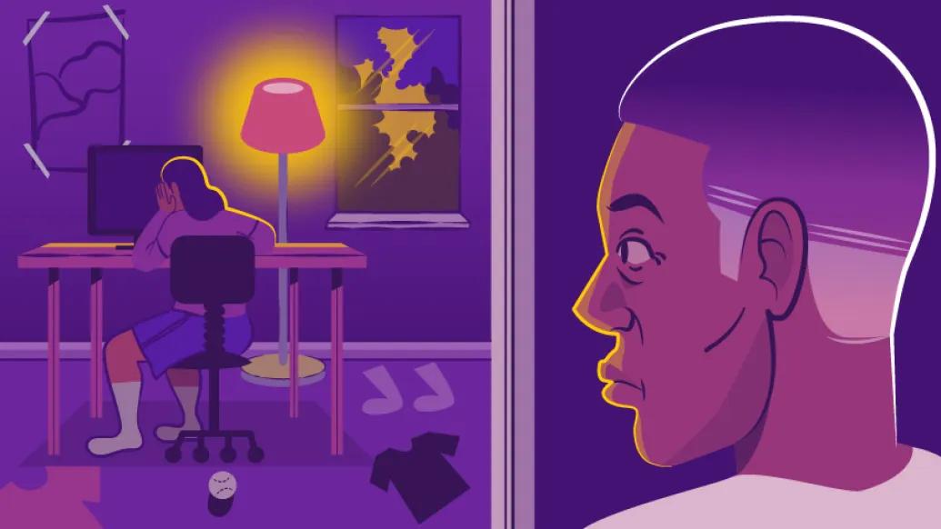 mental health depression teen purple