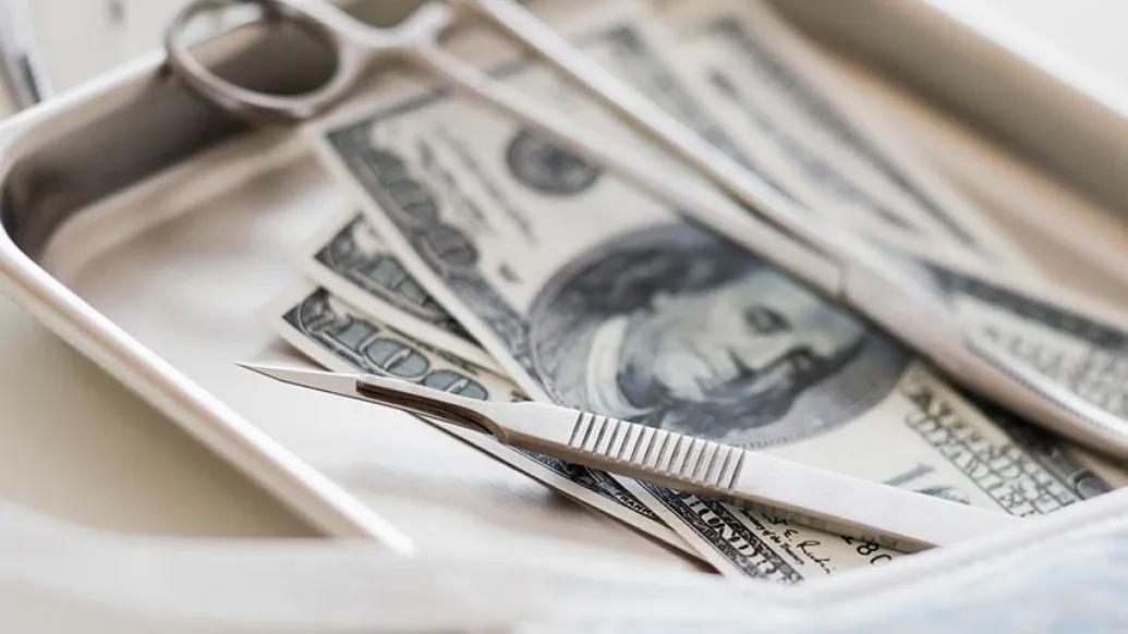 Money on table