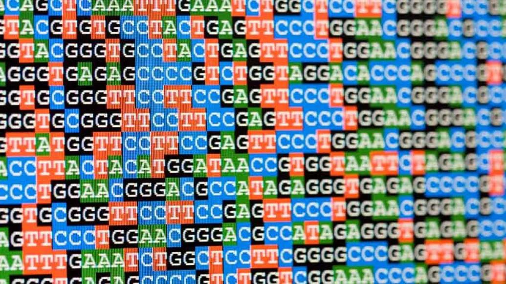 red blue green black background on letters in white font that are all over screen sequencing