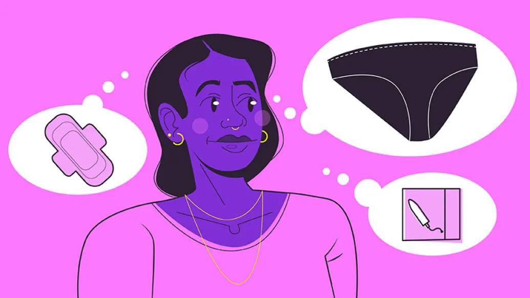 underwear girl woman tampon pink purple white