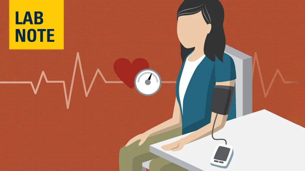 woman sitting blood pressure