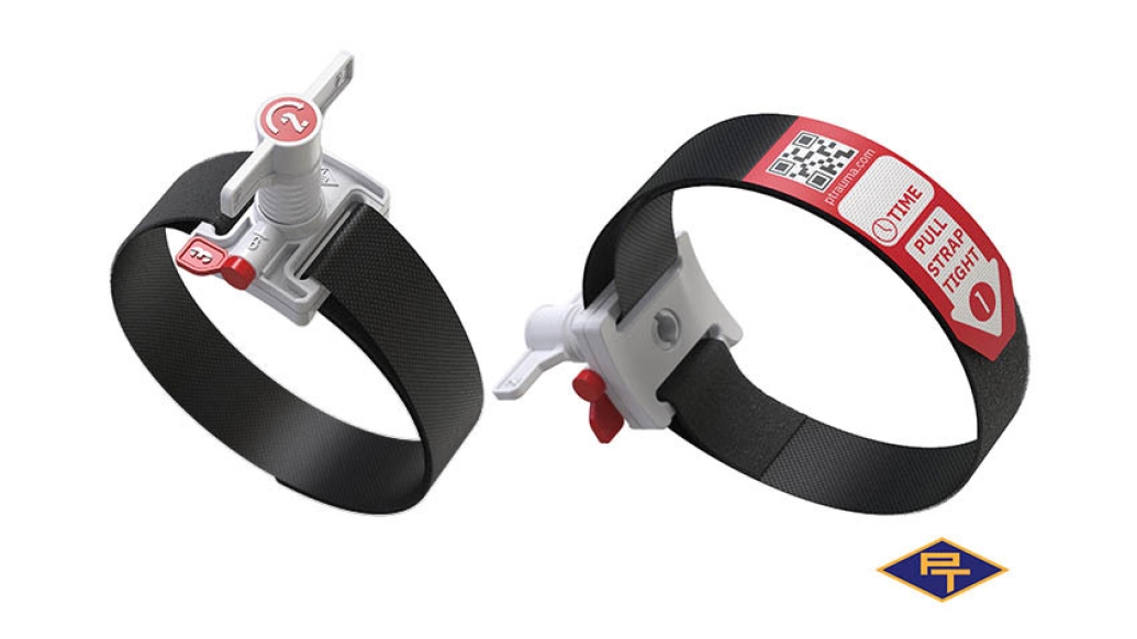black and red wrist device