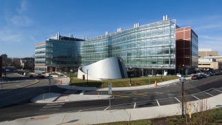 Exterior photo of the Biomedical Science Research Building completed in 2005