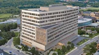A rendering of the D. Dan and Betty Kahn Health Care Pavilion