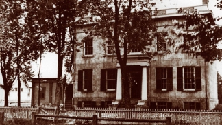 photo of nation's first university hospital, in Michigan