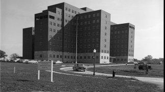 1953 photo of the veterans administration hospital exterior