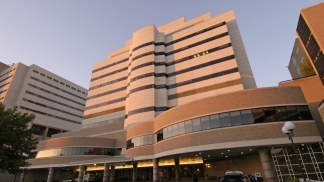 Exterior photo of the Cancer and Geriatrics Center building