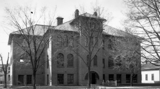 1886 photo of hygiene physics building