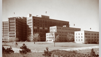 1939 photo of the intern residence building exterior