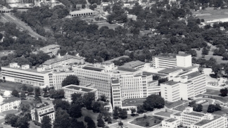 1958 aerial photograph of the medical campus