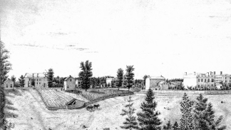 1837 photo of Ann Arbor campus