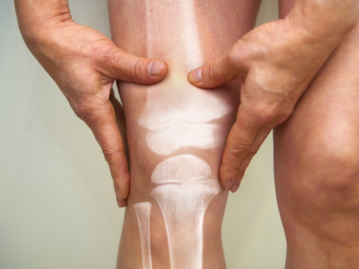 holding knee seeing bones through skin