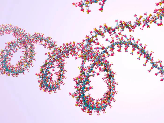 dna strand colorful
