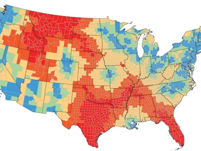 map with different colors