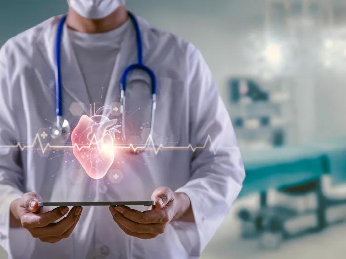 doctor heart floating stethoscope