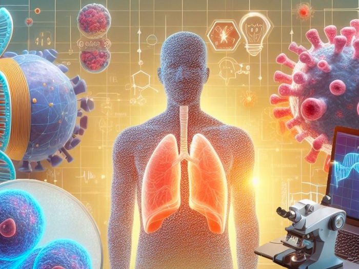 colorful illustration with human figure and highlighted lungs