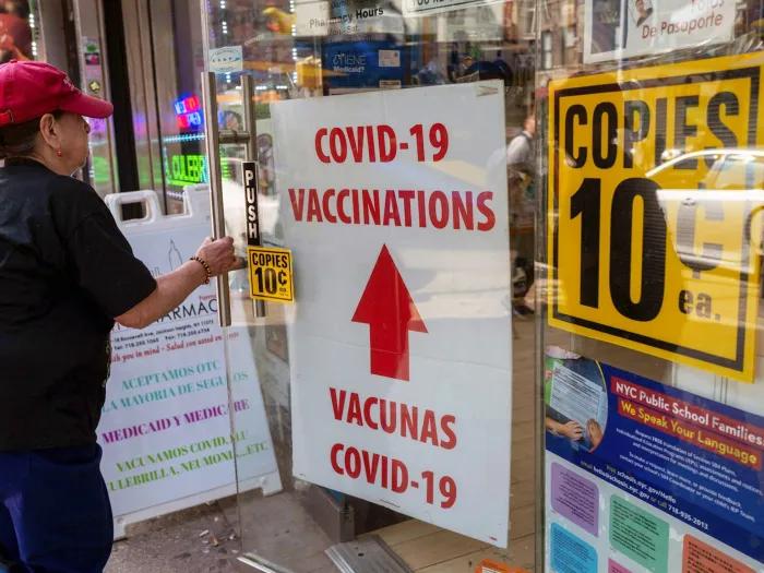 covid signs out in city