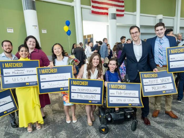 U-M medical students on Match Day 2025