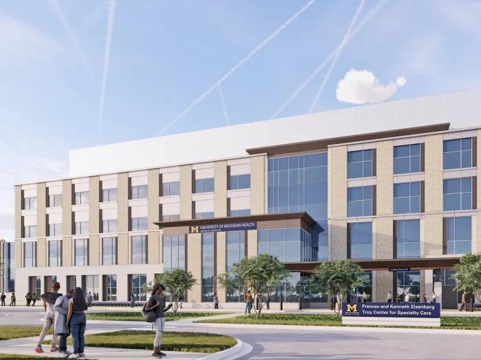 Rendering of Eisenberg Health Center North View