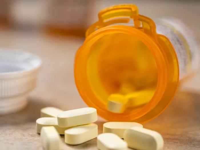 spilled pills coming out