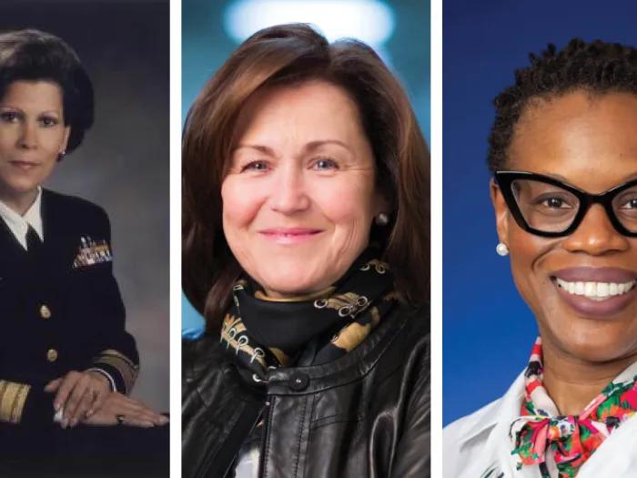 Left to right: Antonia Novello, Valerie Opipari, Okeoma Mmeje