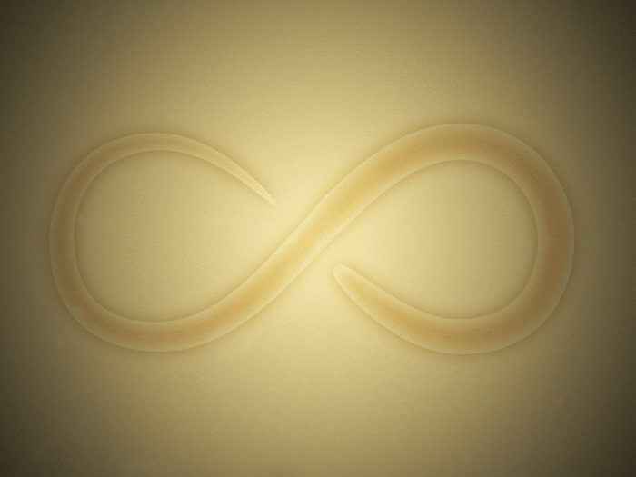 worm forming into infinity graphic light yellow
