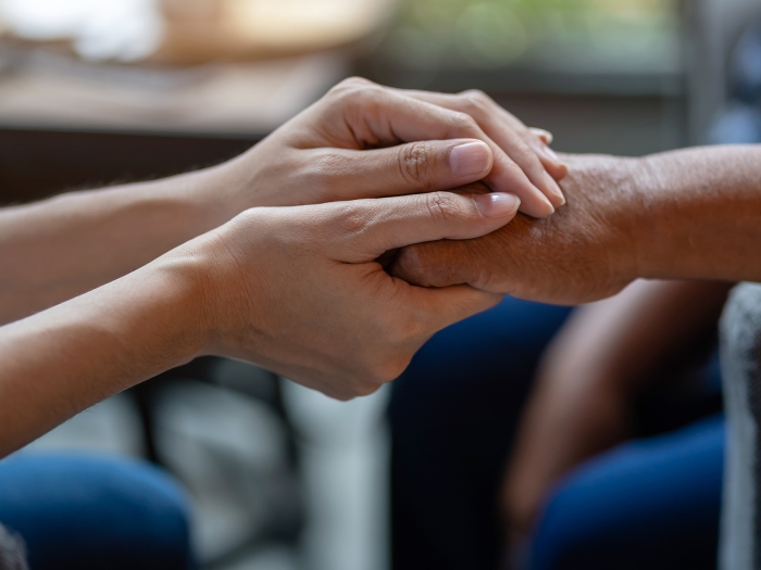 hands touching holding hands