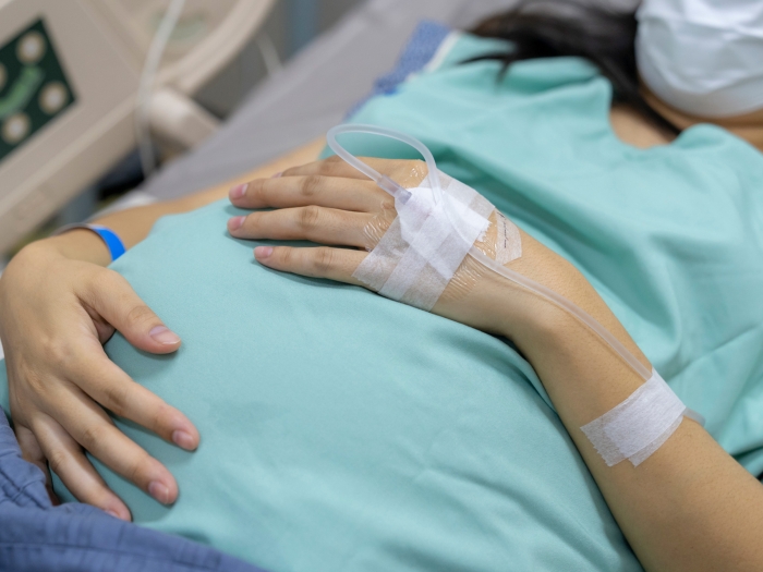 Pregnant woman in the hospital