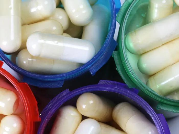 pills close up stock image