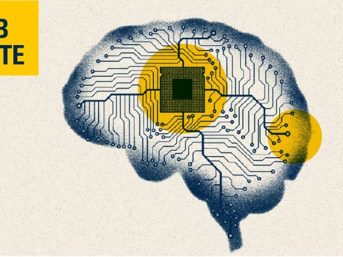 Artificial Intelligence illustrating brain