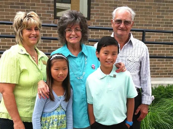 Family outside