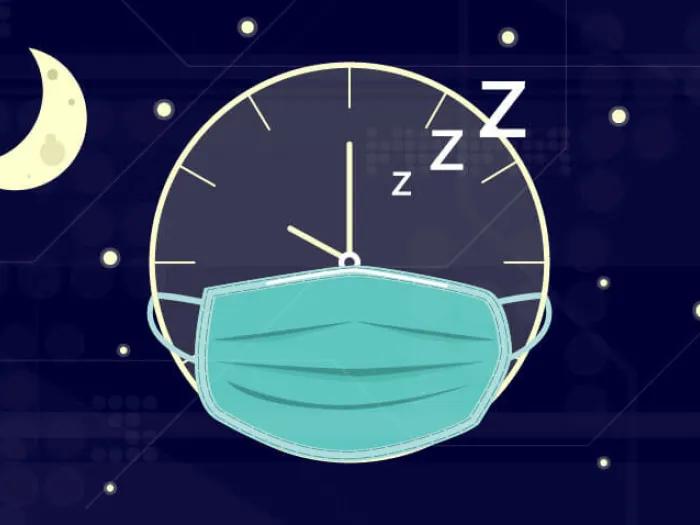 COVID sleep clock with mask
