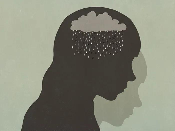 child silhouette rain cloud shadow