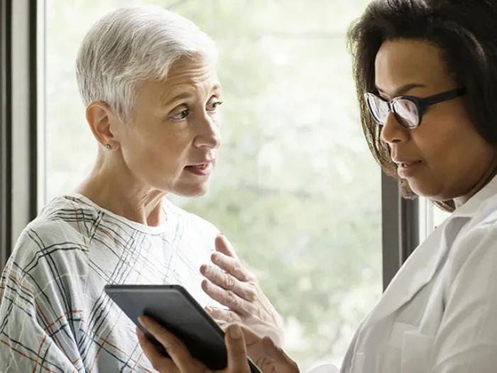 Doctor with patient