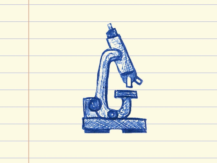 microscope in lab
