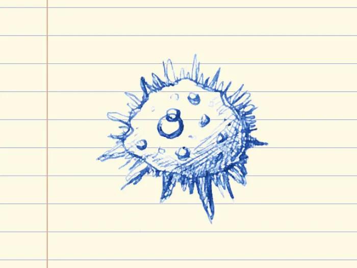 drawing of cancer cells