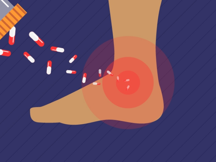 pill and foot
