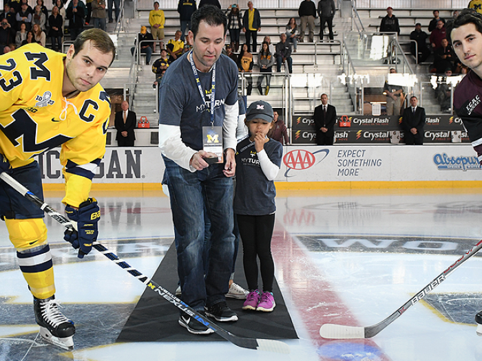 Ceremonial face-off at U-M hockey game to spread ALS awareness