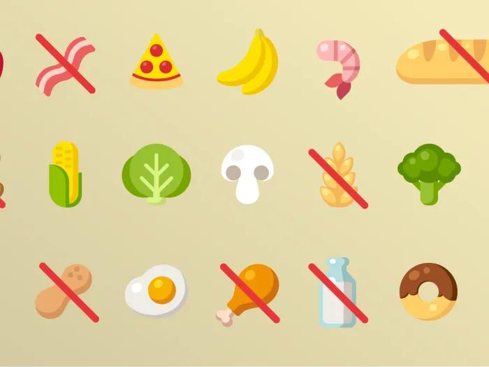 Image of different foods depicting specialty diets