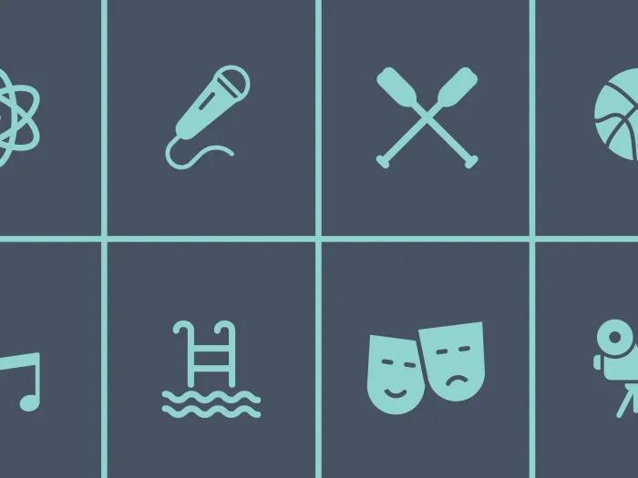 Icons of student extracurricular activities