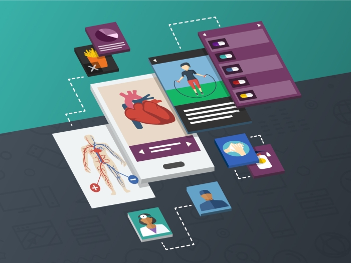 A collection of medical apps and mobile health apps