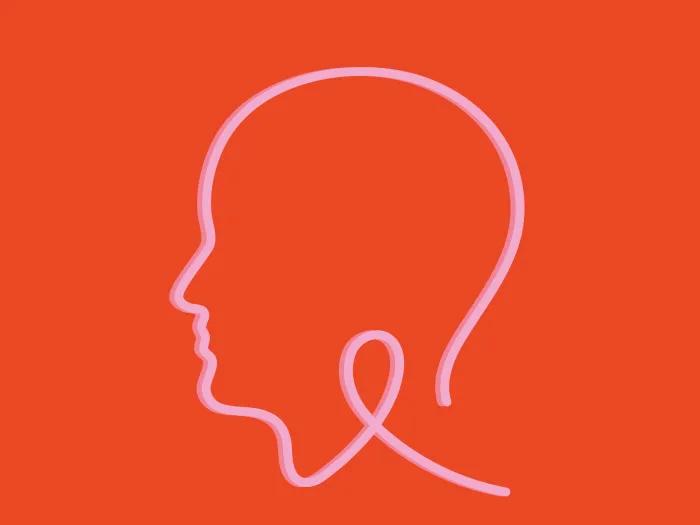 Pink graphic for oropharyngeal cancer awareness