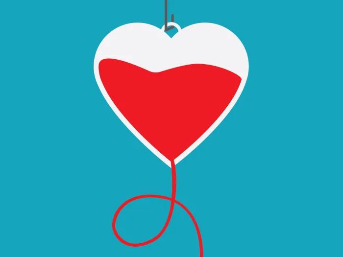 Heart shaped blood bag for red blood cell transfusion