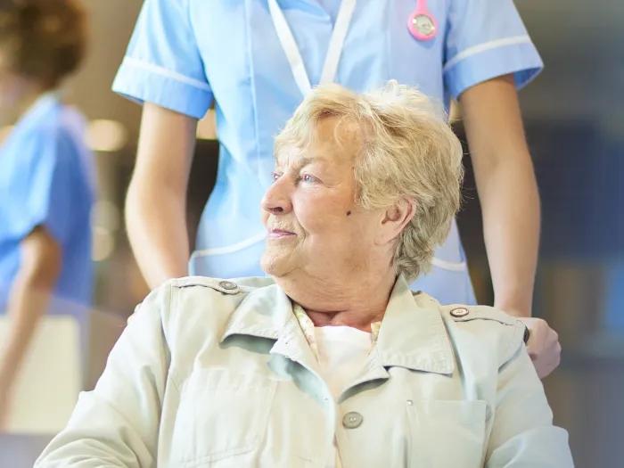 A woman considering outpatient care VS inpatient care