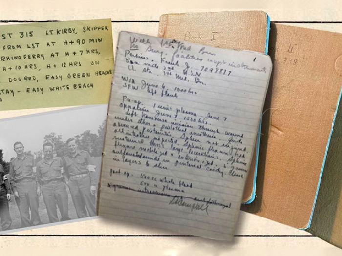 World War 2 vintage journals and documents and photos