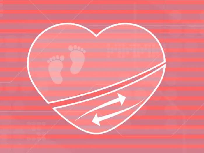 Baby heart bottom half twisted