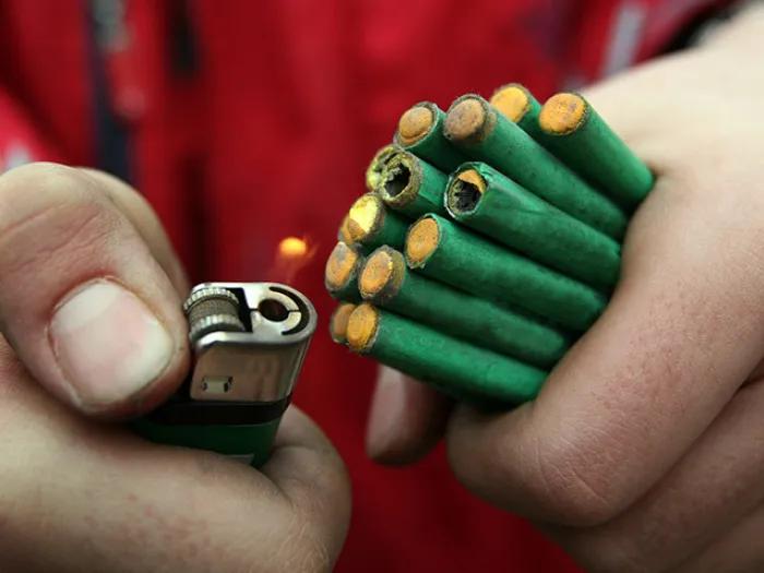matches lit in childs hand