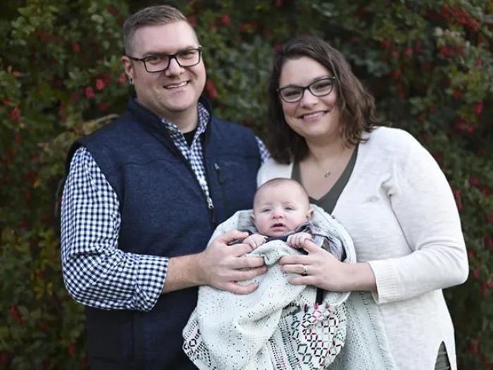 photo of Thom, Elizabeth and Caleb Elder