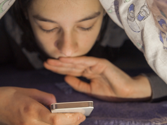 Many teenagers blame electronics for poor quality sleep.