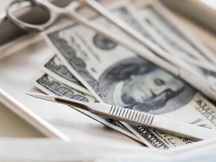 Money on table